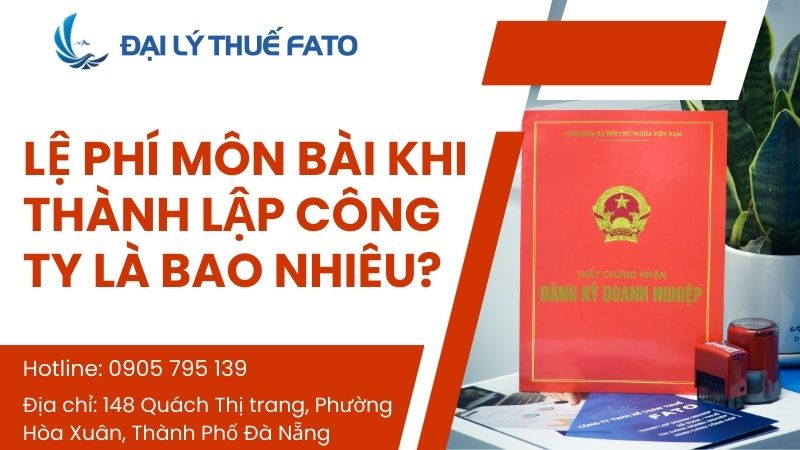 lệ phí môn bài khi thành lập doanh nghiệp
